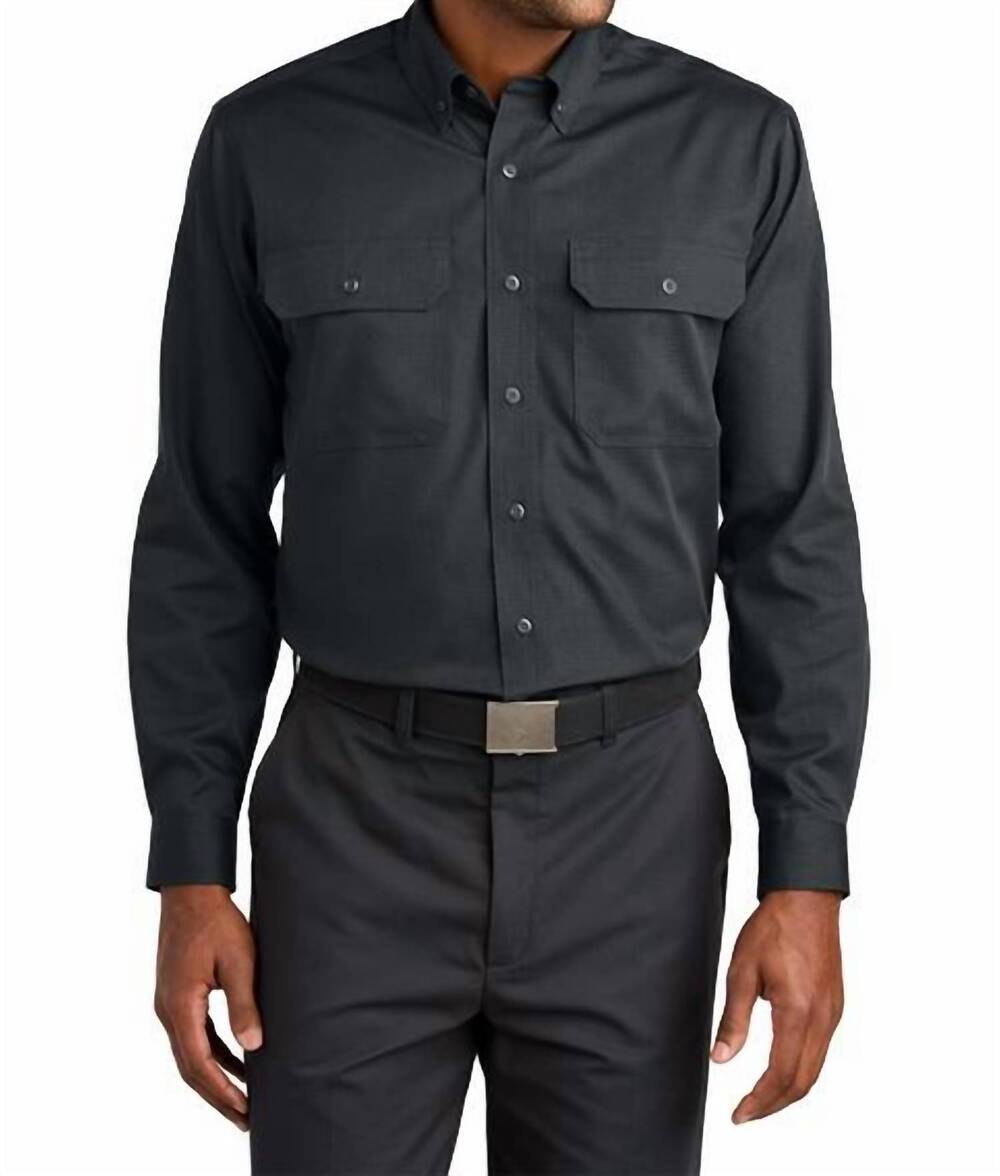 NEW CORNERSTONE long sleeve select ripstop shirt in echo steel